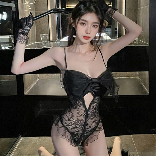 セクシーランジェリー 超過激 穴あき テディ 透け レース オープン ランジェリー オープンクロッチ 下着 オープンテディ コスプレ リボン セクシー コスチューム セクシ- ランジェリー  エロい 下着 上下一体型 水着 スク水 ハイレグ バレリーナ[w189]