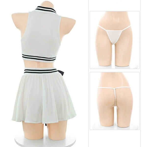 コスプレ 制服 セクシーランジェリー テニス コスチューム 超過激 テディ 上下 ミニスカ―ト ウェア シャツ ミニスカ 開襟シャツ ランジェリー 下着 セクシー 快適 部屋着 肌着 伸縮性 透け スケスケ 白 衣装 ユニフォームコスプレ