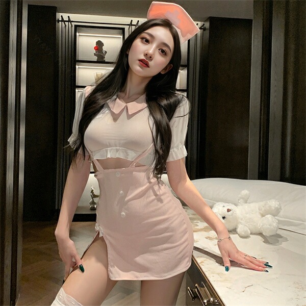 セクシーランジェリー セクシー ナース服  ナースセット ナースコスプレ ナース 看護師 コスチューム 赤 過激 コスプレ エロ下着  大人 可愛い   セクシーナース 大人  コスプレセット ナース服  白 Tバック セット ブラ レイヤード風[w1373]