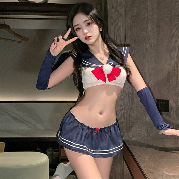 セクシーランジェリー セーラー服 セクシー 学生服 コスプレ 超過激 セクシー コスチューム 上下 セット セクシー ランジェリー 大人 ミニスカート ミニ丈 セーラー服  エロい下着  エロ エロカワ バレンタイン 白 オープン リボン 赤 紺[w1387]