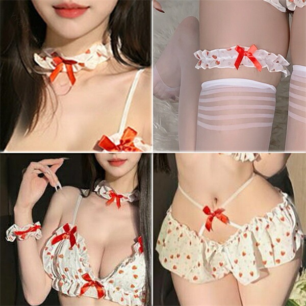 セクシーランジェリー 超過激 ブラセット 穴あき 上下セット 可愛い ピンク ショーツ ランジェリー レディース セクシー ランジェリー 下着 上下セット フリル レース ブラセット Tバック 谷間 リボン シアー ドット ハート 白 w1603
