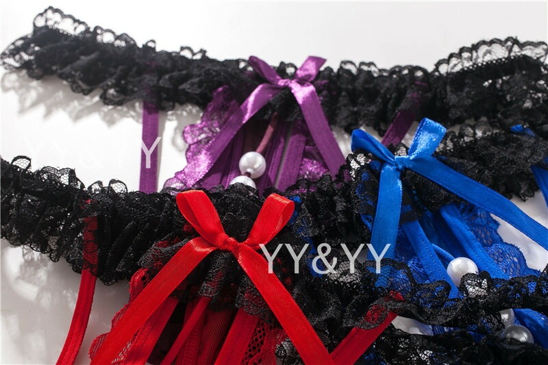 穴あき下着 セクシーランジェリー オープンクロッチ パール付 Tバック パールショーツ フリル 過激 Gストリング エロい下着 セクシー ランジェリー エロ下着 エロ服 紐パン 大人 セクシーランジェリー 大人 レディースショーツ