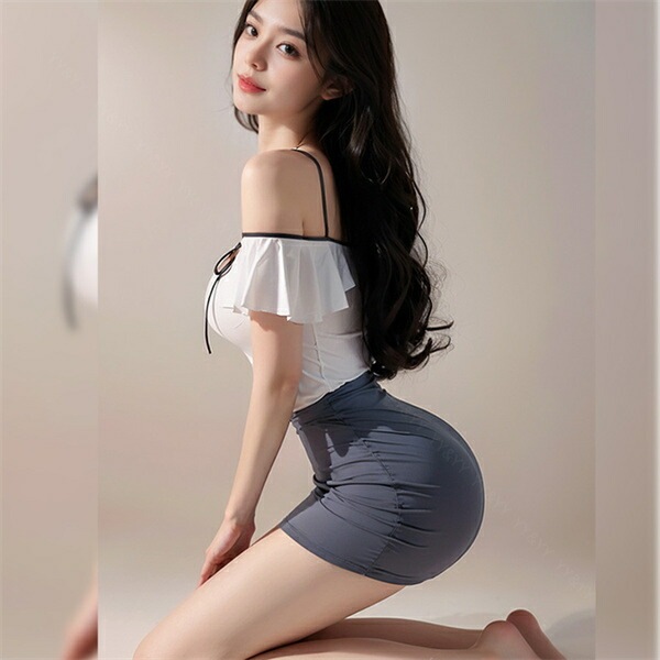 ワンピース ボディコン オフショルダー 肩出し セクシーランジェリー オフショル ワンピ 透け スケスケ 半袖 グレー 灰色 ミニ丈 リボン Tバック セクシー スカート ミニスカ 谷間 チラ見せ 超過激 ルームウェア 下着 部屋着 可愛い 伸縮性 高級感