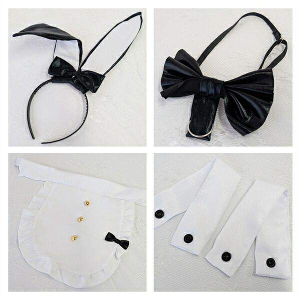 コスプレ バニーガール メイド セクシーランジェリー コスチューム 大きいサイズ XL 3L 超過激 透け スケスケ タイト ミニスカ 光沢 オープン ランジェリー ブラ チョーカー うさ耳 リボン Tバック フリル エプロン 肌見せ セクシー エロ エロい下着