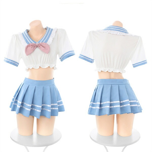 セクシーランジェリー コスプレセット コスプレ コスチュームセット JK 制服 学生コスプレ ランジェリーセット   可愛い   リボン　セーラーミニ丈 韓国系 Tバック    ルームウエア  下着  ランジェリー 大人  エロい下着[w1219]