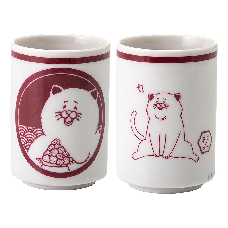 ネコノヒー 湯のみ(RD) | CHARACTERS,ネコノヒー | キューライスストア