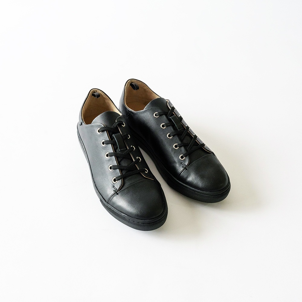 ビジネススニーカー メンズ ブラック 黒 本革 CILEGON BLACK