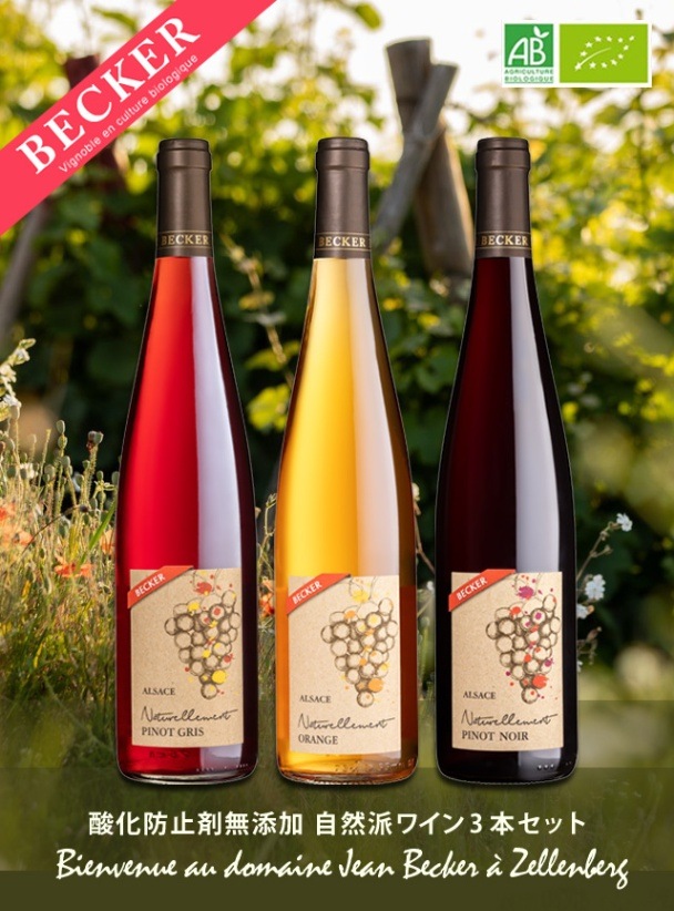 送料無料】ジョン・ベッカー酸化防止剤無添加 自然派ワイン3本セット