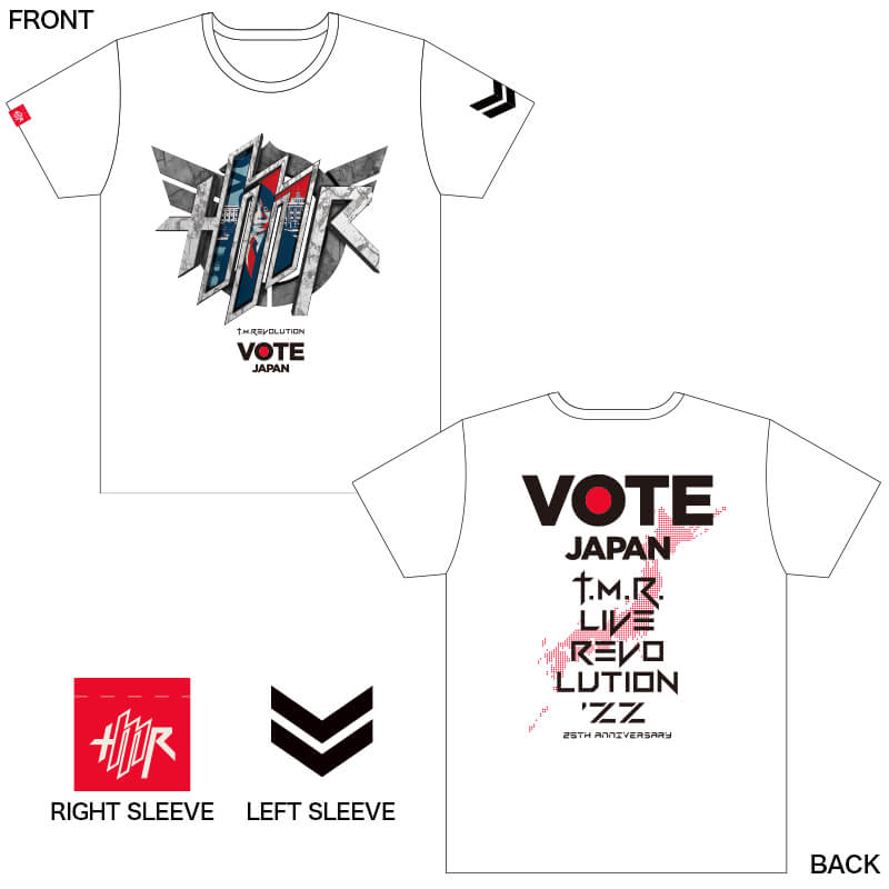 T.M.R. VOTE JAPAN]Tシャツ【WHITE】 | T.M.Revolution,T.M.R. LIVE