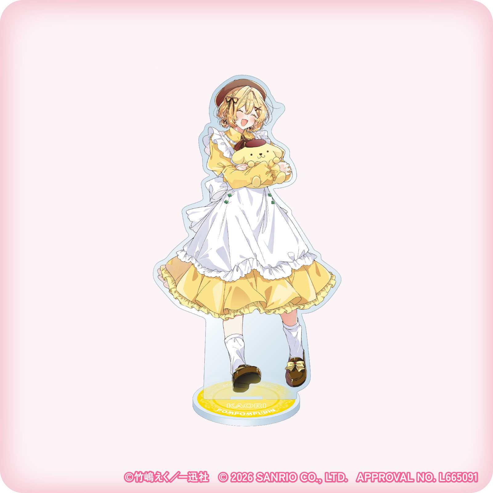 ささやくように恋を唄う×サンリオキャラクターズ アクリルスタンド（橘 香織×ポムポムプリン）