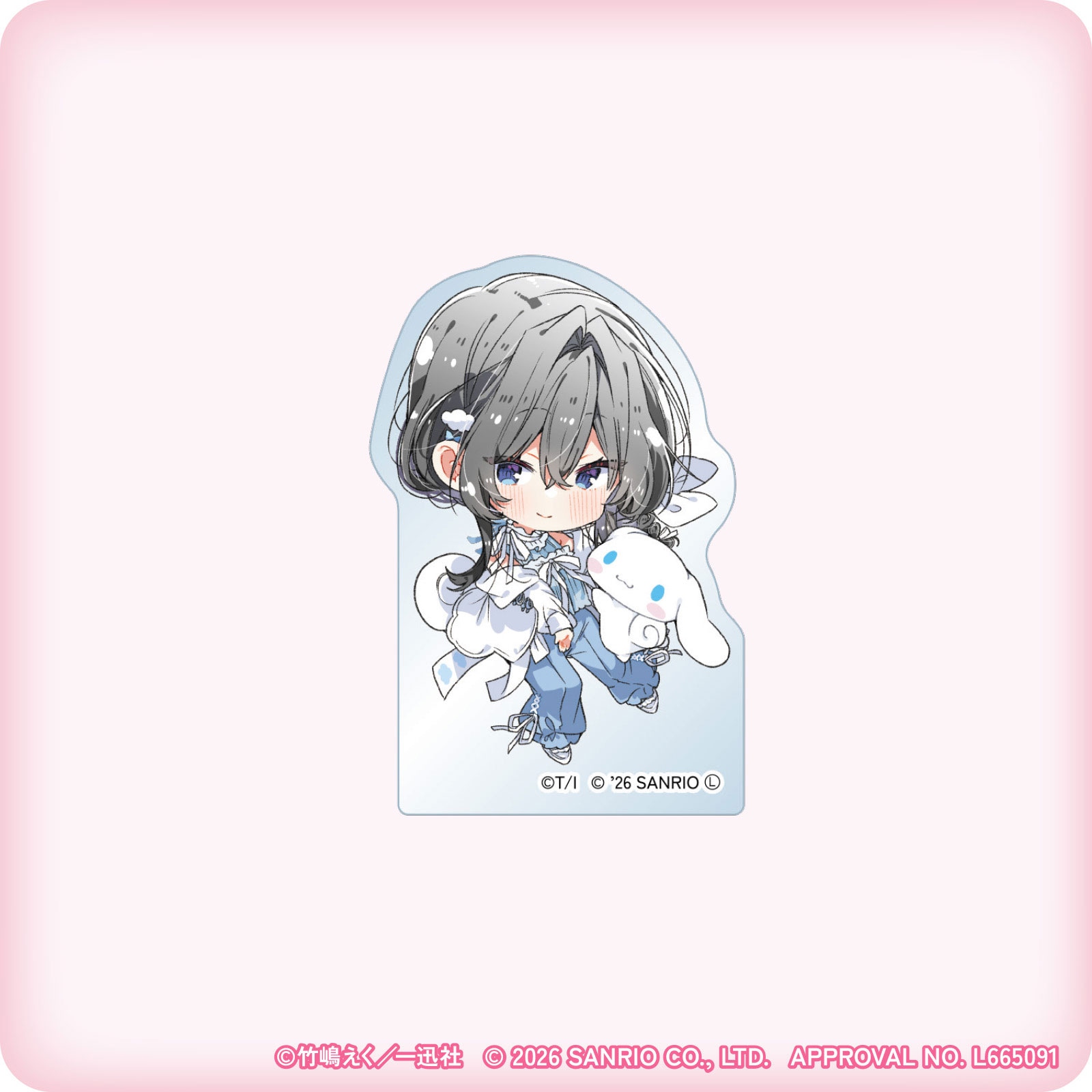 ささやくように恋を唄う×サンリオキャラクターズ ミニキャラアクリルブロック（朝凪 依×シナモロール）