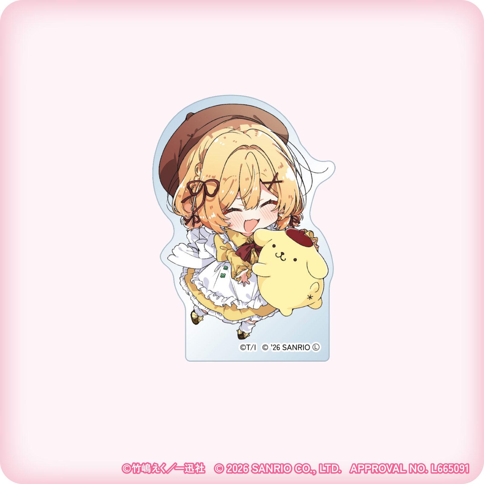 ささやくように恋を唄う×サンリオキャラクターズ ミニキャラアクリルブロック（橘 香織×ポムポムプリン）