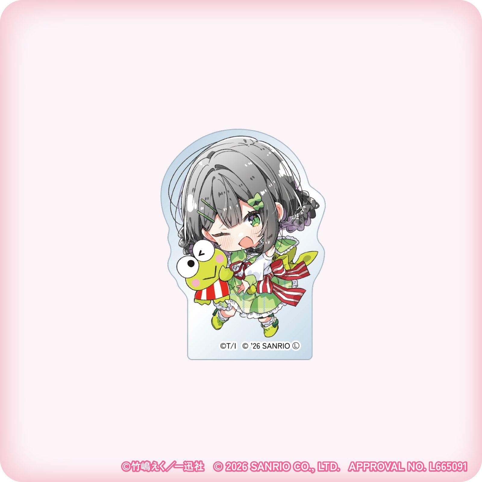 ささやくように恋を唄う×サンリオキャラクターズ ミニキャラアクリルブロック（水口 未希×けろけろけろっぴ）