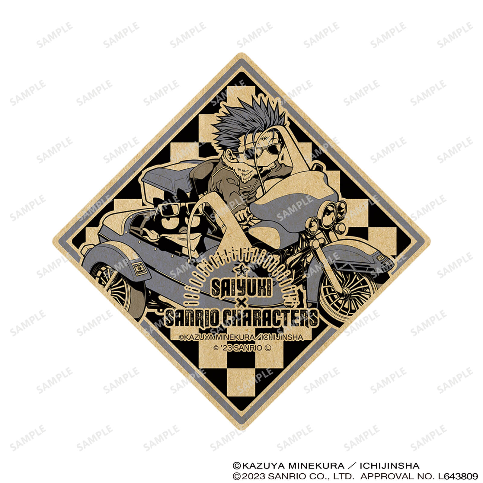 最遊記×サンリオキャラクターズ　ウッドコースター（捲簾×バッドばつ丸）