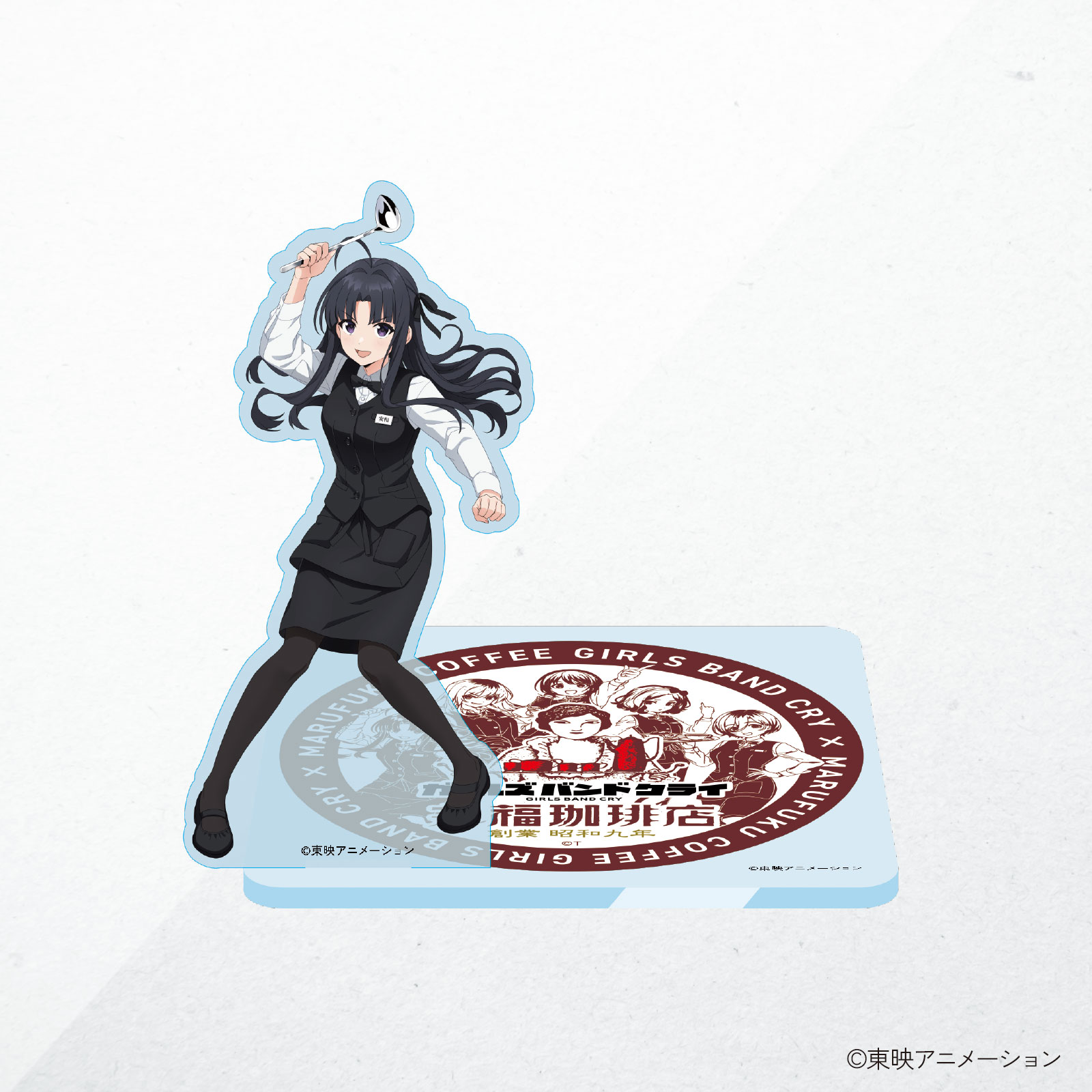 ガールズバンドクライ×丸福珈琲店　アクリルスタンドコースター　安和すばる