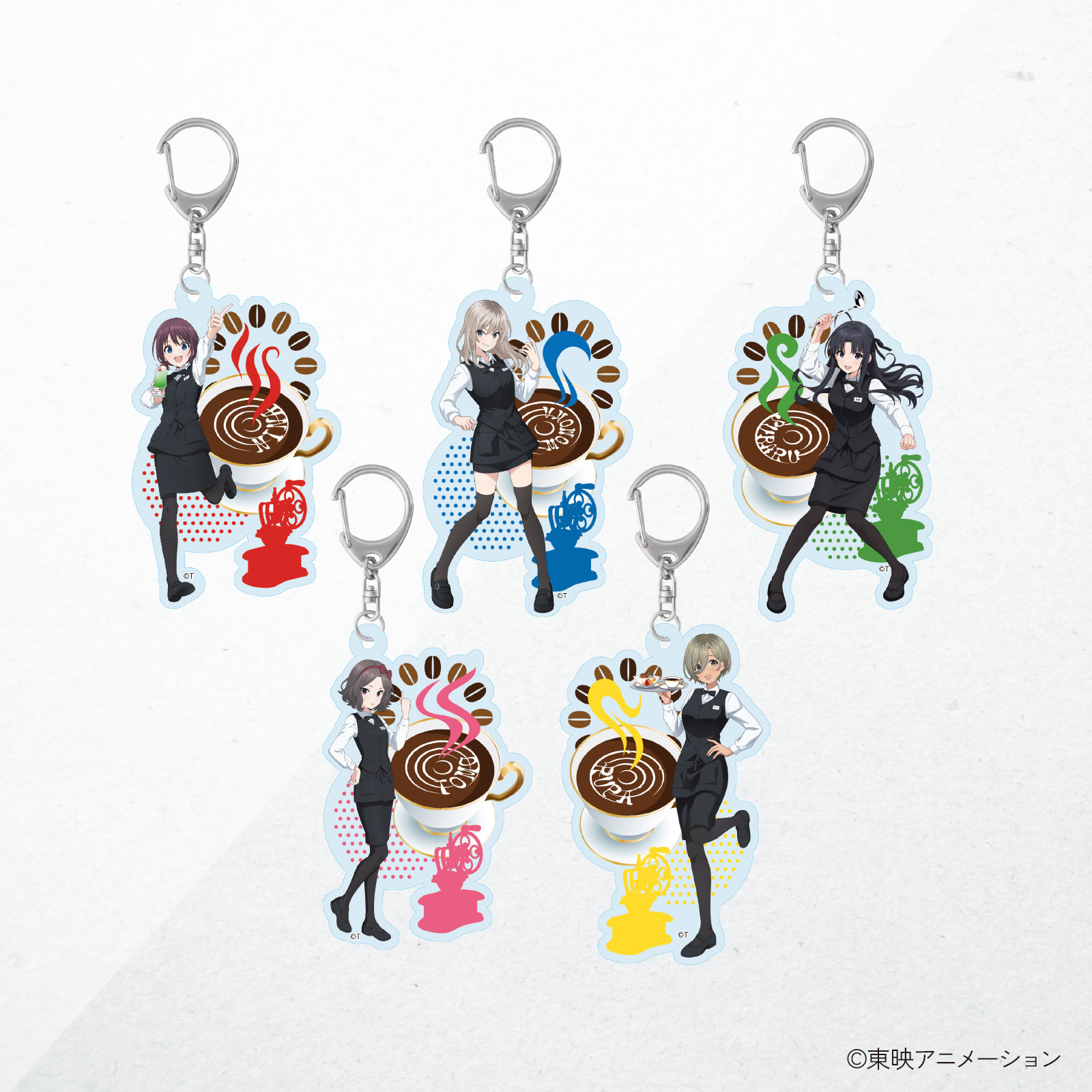 ガールズバンドクライ×丸福珈琲店　アクリルキーホルダー　海老塚智