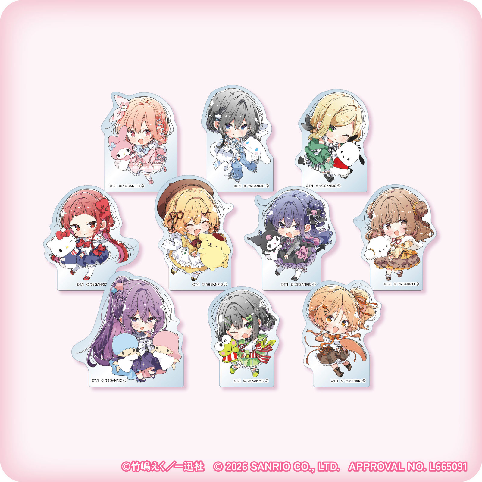 ささやくように恋を唄う×サンリオキャラクターズ ミニキャラアクリルブロック（水口 未希×けろけろけろっぴ）