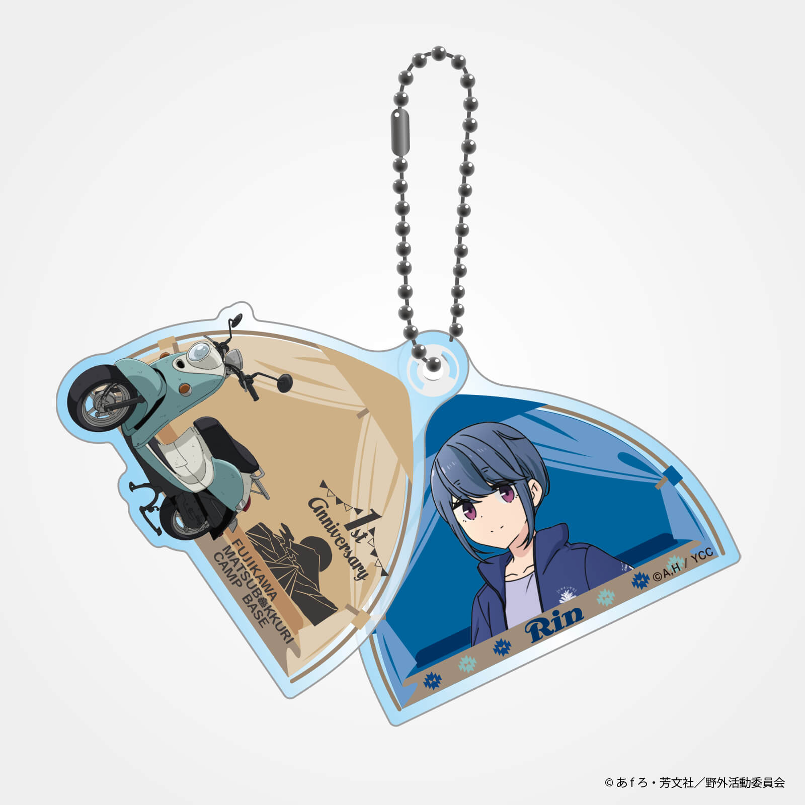 松ぼっくりキャンプ場１周年記念 2枚アクリルキーホルダー（リン）