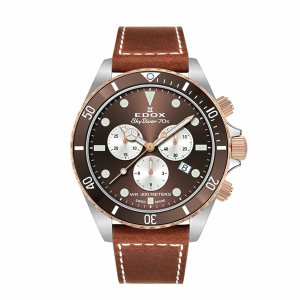 �ں���60��ʧ���ޤ�̵������ �ڹ�ڥΥ٥�ƥ������ ������ EDOX ���ɥå��� SKY DIVER CHRONOGRAPH �����������С� �����Υ���� �������� ����ӻ��� ����̵�� 10238-357RBRC-BRIA