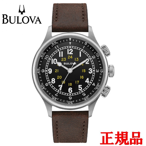 �ں���24��ʧ���ޤ�̵������ BULOVA �֥����� Military ��ư���� ����ӻ��� ����̵�� 96A245 ��åԥ�̵��