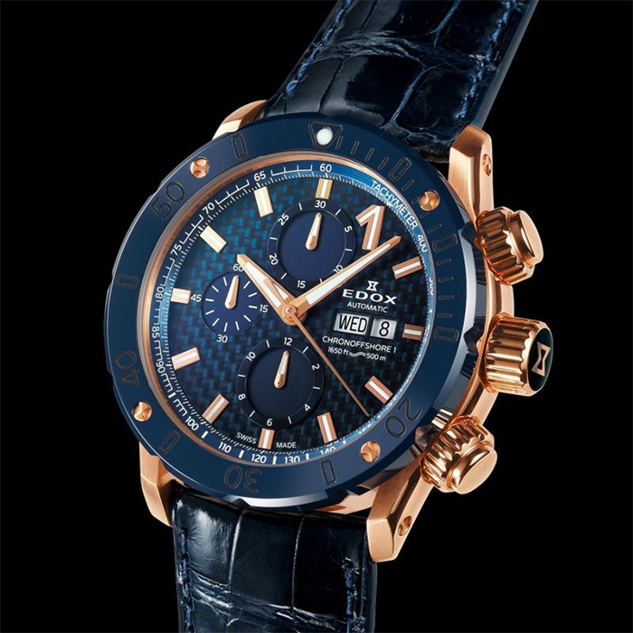 �ں���60��ʧ���ޤ�̵������ �ڹ�ڥΥ٥�ƥ������ ������ EDOX ���ɥå��� CHRONOGRAPH AUTOMATIC �����Υ��ե��祢1 �����Υ���ե����ȥޥ��å� ����ӻ��� ����̵�� 01122-37RBU3-BUIR3-L