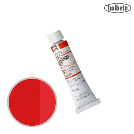 H007　油絵具６号チューブ　カドミウムレッド　20ml　★★★　不透明