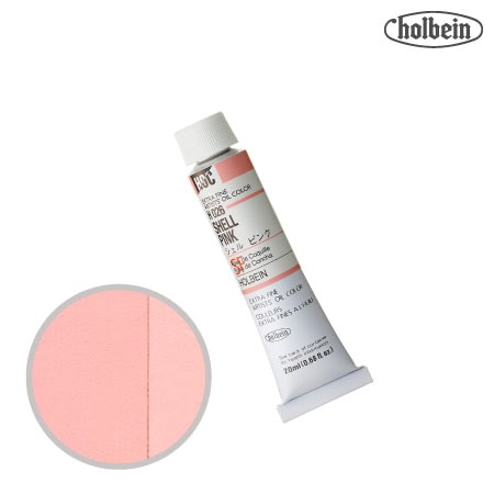 H026　油絵具６号チューブ　シェルピンク　20ml　★　半透明(不透明寄り)