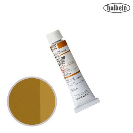 H040　油絵具６号チューブ　イエローオーカー　20ml　★★★★　不透明