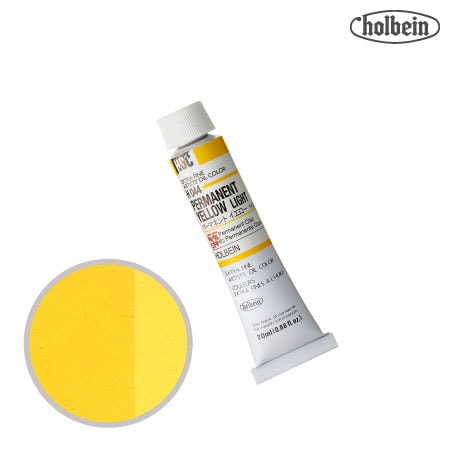 H044　油絵具６号チューブ　パーマネントイエローライト　20ml　★★★　半透明(不透明寄り)
