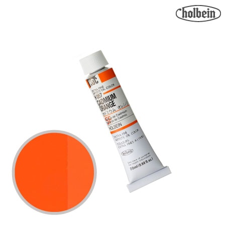 H057　油絵具６号チューブ　カドミウムオレンジ　20ml　★★★　不透明