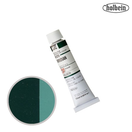 H070　油絵具６号チューブ　ビリジャン　20ml　★★★★　半透明(透明寄り)