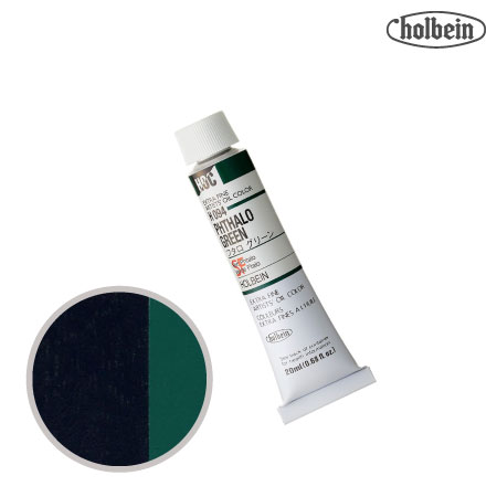 H094　油絵具６号チューブ　フタログリーン　20ml　★★★　透明