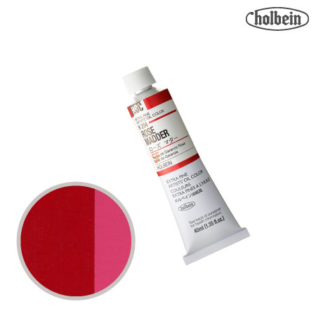 H204　油絵具９号チューブ　ローズマダー　40ml　★★★　透明