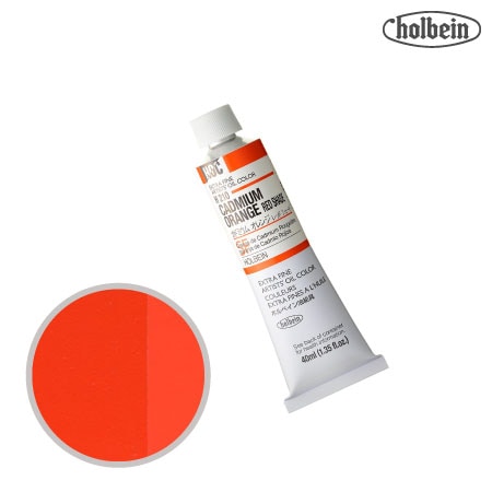 H210　油絵具９号チューブ　カドミウムオレンジレッドシェード　40ml　★★★　不透明