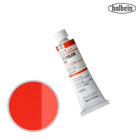 H218　油絵具９号チューブ　バーミリオンヒュー　40ml　★★★　半透明(不透明寄り)