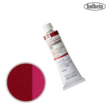 H220　油絵具９号チューブ　キナクリンドンレッド　40ml　★★★　透明