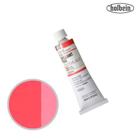 H221　油絵具９号チューブ　ブリリアントピンク　40ml　★　半透明(不透明寄り)