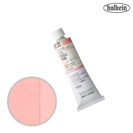 H226　油絵具９号チューブ　シェルピンク　40ml　★　半透明(不透明寄り)