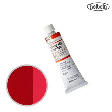 H229　油絵具９号チューブ　ピロール レッド トランスペアレント　40ml　★★★　透明