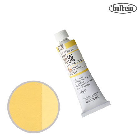 H230　油絵具９号チューブ　ネイプルスイエロー　40ml　★★★　半透明(不透明寄り)