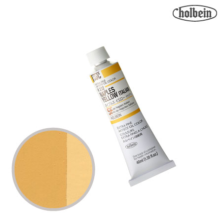 H232　油絵具９号チューブ　ネイプルスイエローイタリアン　40ml　★★★　半透明(不透明寄り)