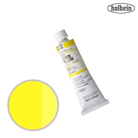 H237　油絵具９号チューブ　レモンイエロー　40ml　★★★★　不透明