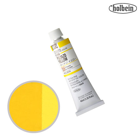 H266　油絵具９号チューブ　ポリアゾイエロー　40ml　★★★　透明