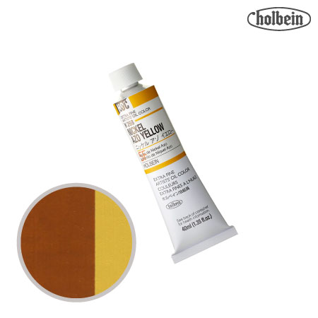 H268　油絵具９号チューブ　ニッケルアゾイエロー　40ml　★★★　透明