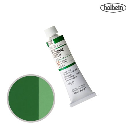 H282　油絵具９号チューブ　カドミウムグリーン　40ml　★★★　不透明