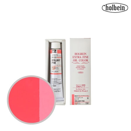 HH221　油絵具２０号チューブ　ブリリアントピンク　110ml　★　半透明(不透明寄り)