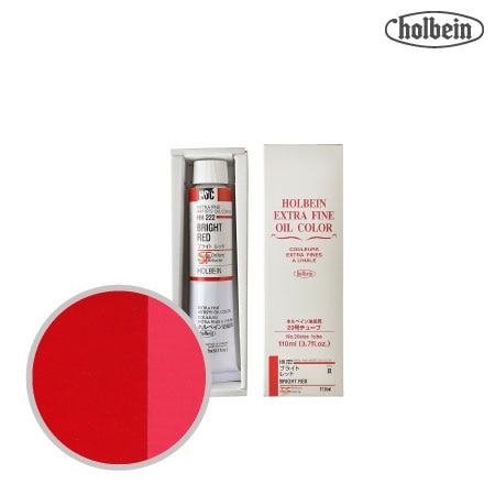 HH222　油絵具２０号チューブ　ブライトレッド　110ml　★★★　半透明(不透明寄り)