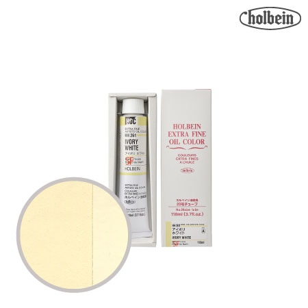 HH261　油絵具２０号チューブ　アイボリーホワイト　110ml　★★★　半透明(不透明寄り)