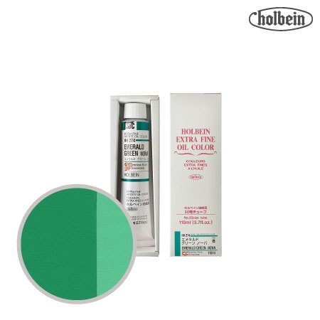 HH274　油絵具２０号チューブ　エメラルドグリーンノーバ　110ml　★★　半透明(不透明寄り)