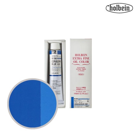 HH306　油絵具２０号チューブ　セルリアンブルーヒュー　110ml　★★　半透明(不透明寄り)